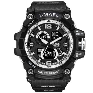 SMAEL Men Military Watch 50m Waterproof Wristwatch LED Quartz Clock Male relogios masculino 1617 Digital Sports Watches Men's